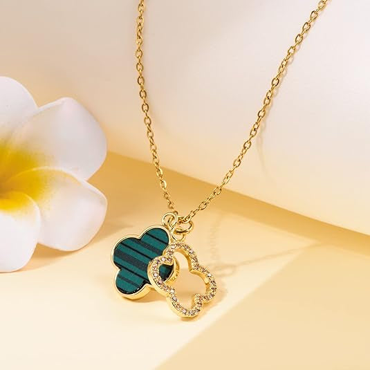 Gold Plated Four Leaf necklace