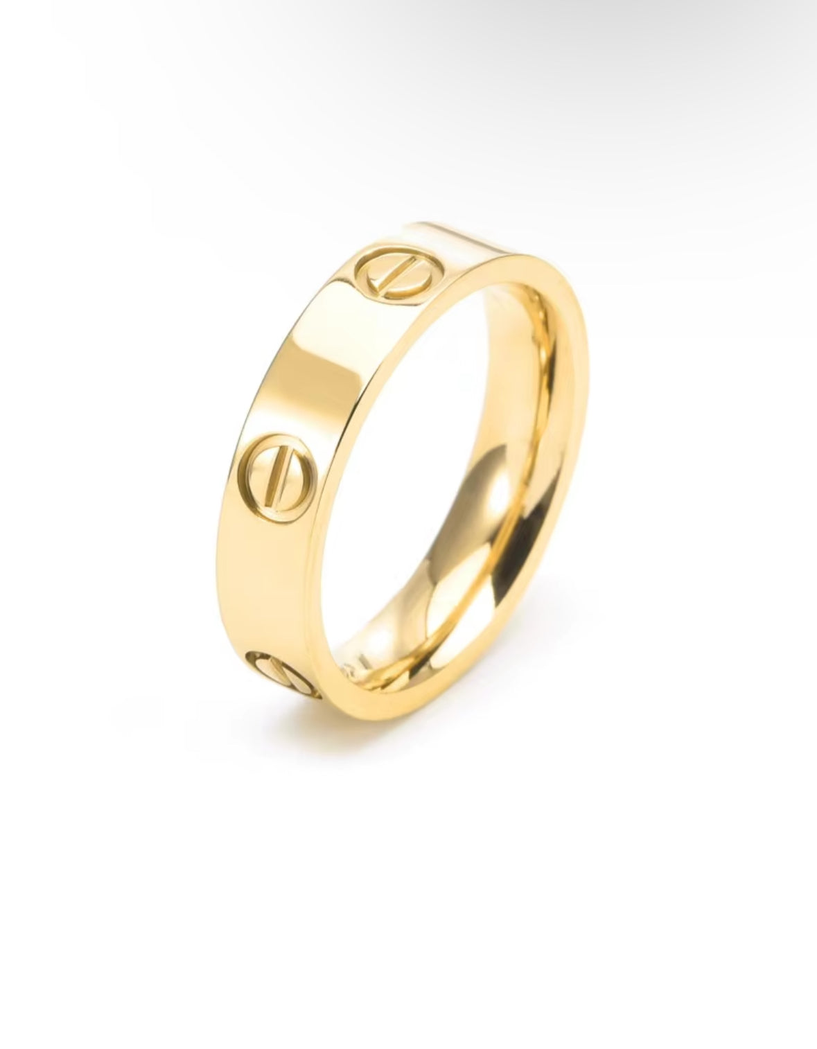 Love Ring Non-Tarnish Stainless Steel 18K Gold Plated