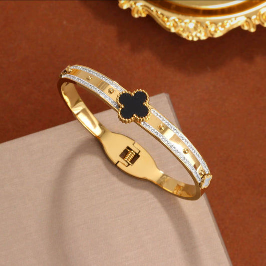 Gilded Clover Bangle