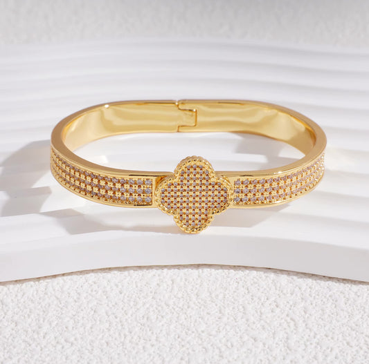 Luxe Four-Leaf Bangle